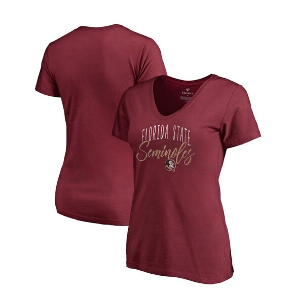 Florida State Seminoles Graceful V-Neck T-Shirt 3XL Women's Garnet Fanatics New - Picture 1 of 11